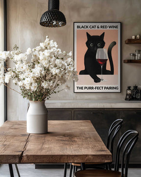 A4 Cat & Wine Purr Fect 01.png Poster