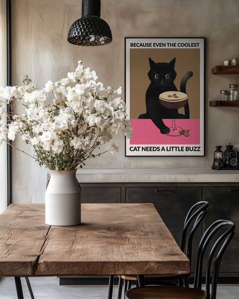 A4 Cat & Espresso 01.png Poster