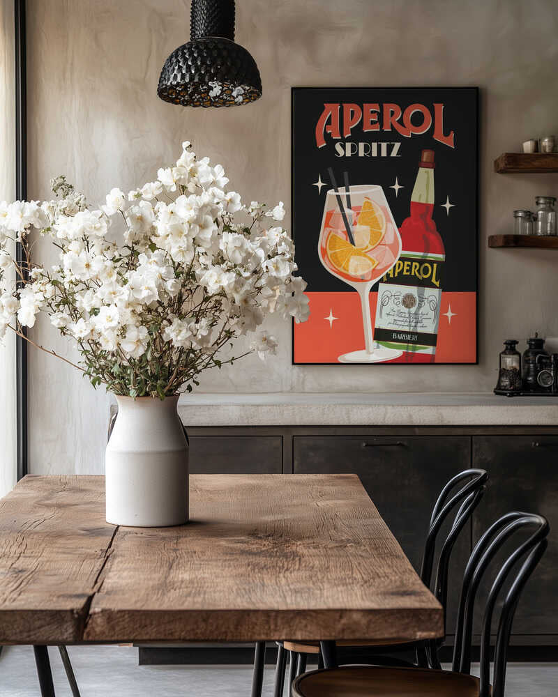 A4 Aperol Spritz 2 Black 01.png Poster
