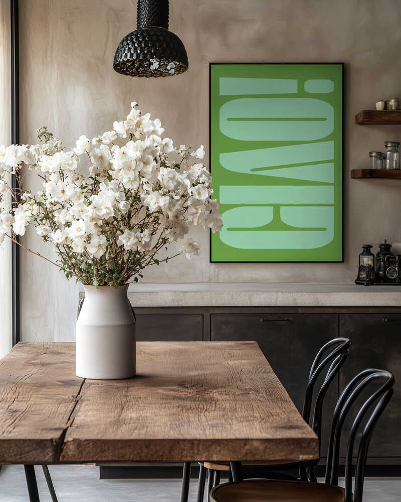 Green Tone Illusion Poster
