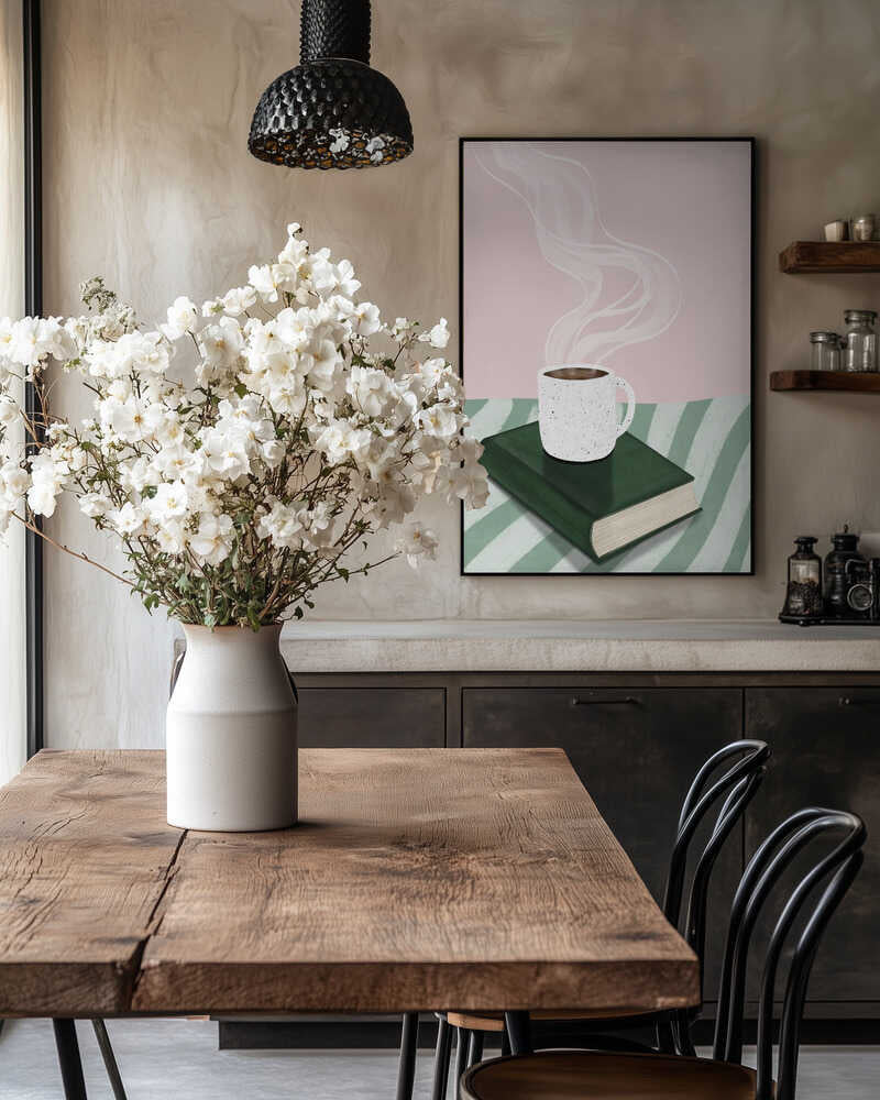 Coffee and book Poster