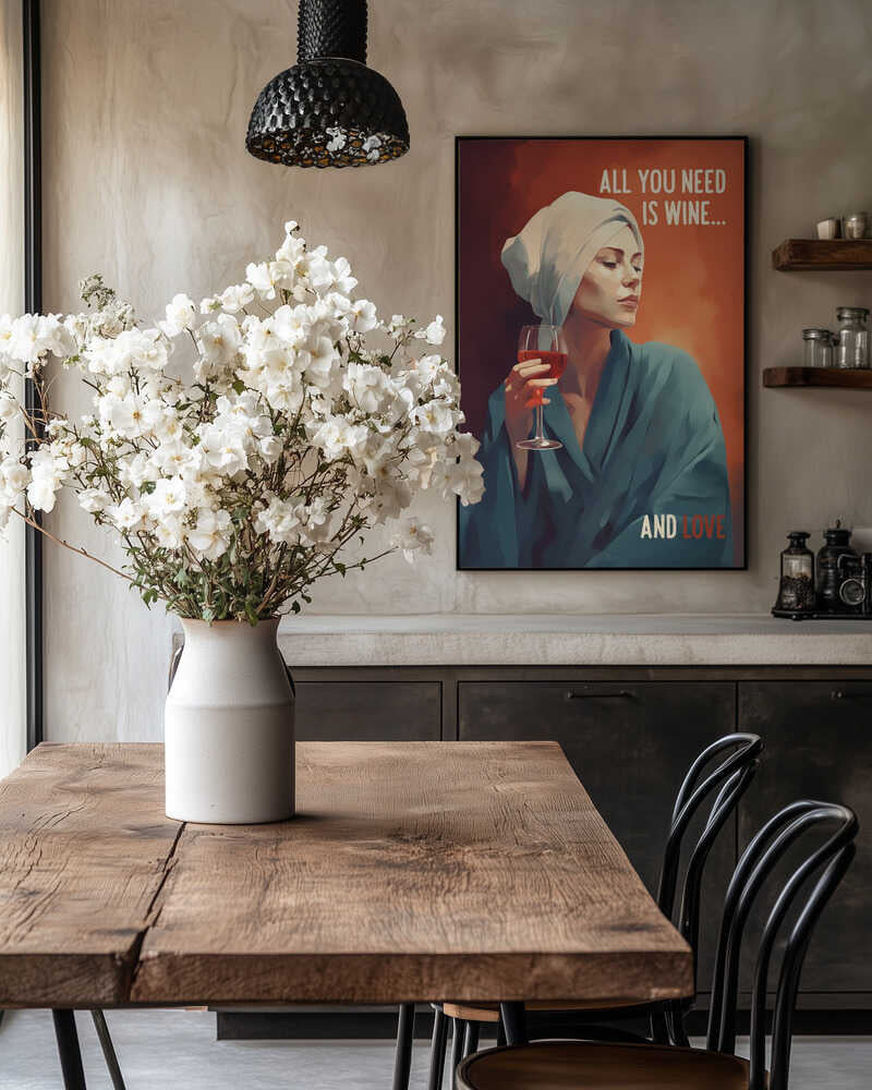 All You Need Is Wine Poster