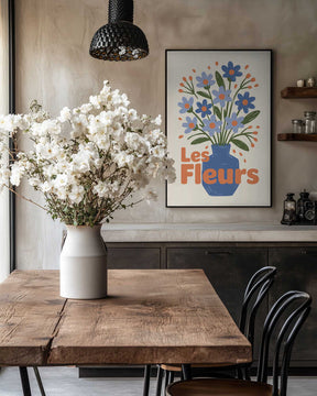 Charming Blue Blooms Poster
