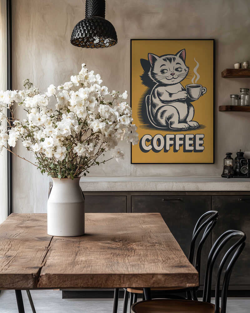 Cat Brew Delight Poster