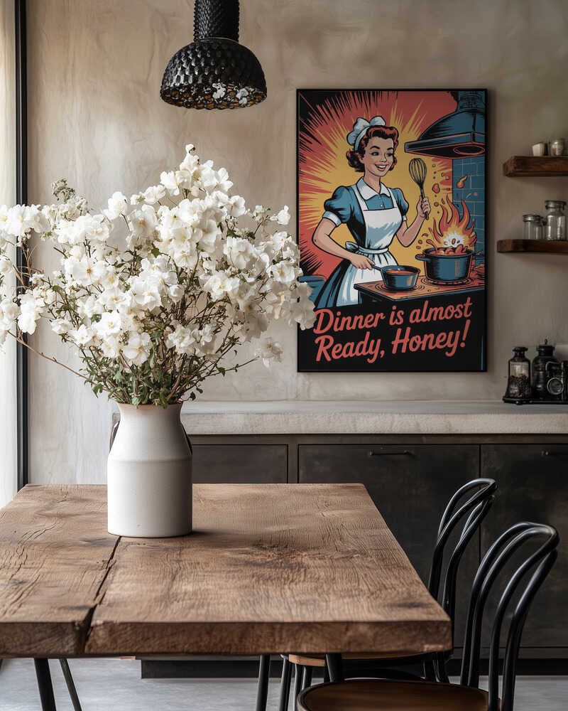 Retro Kitchen Whirl Poster