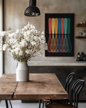 Vibrant Whisks Poster