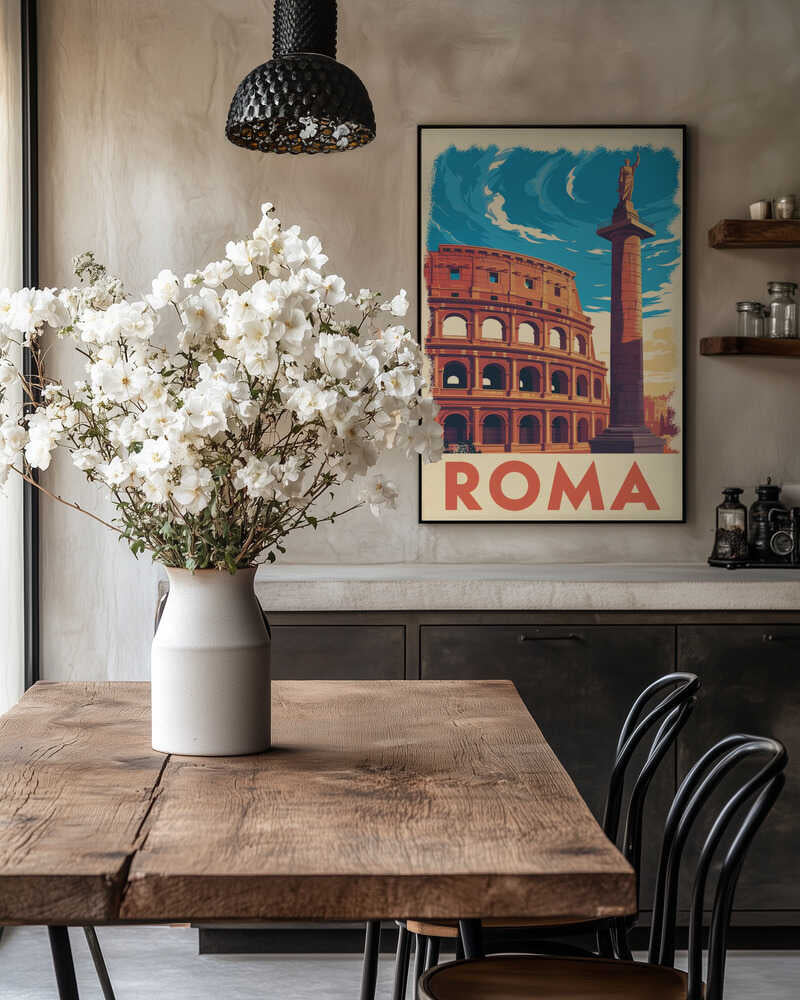 Roma Vintage Travel Poster Poster