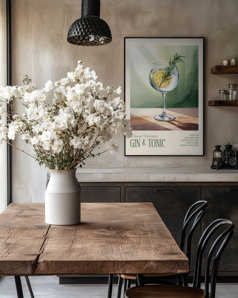 Classic Cocktails - Gin and Tonic Poster
