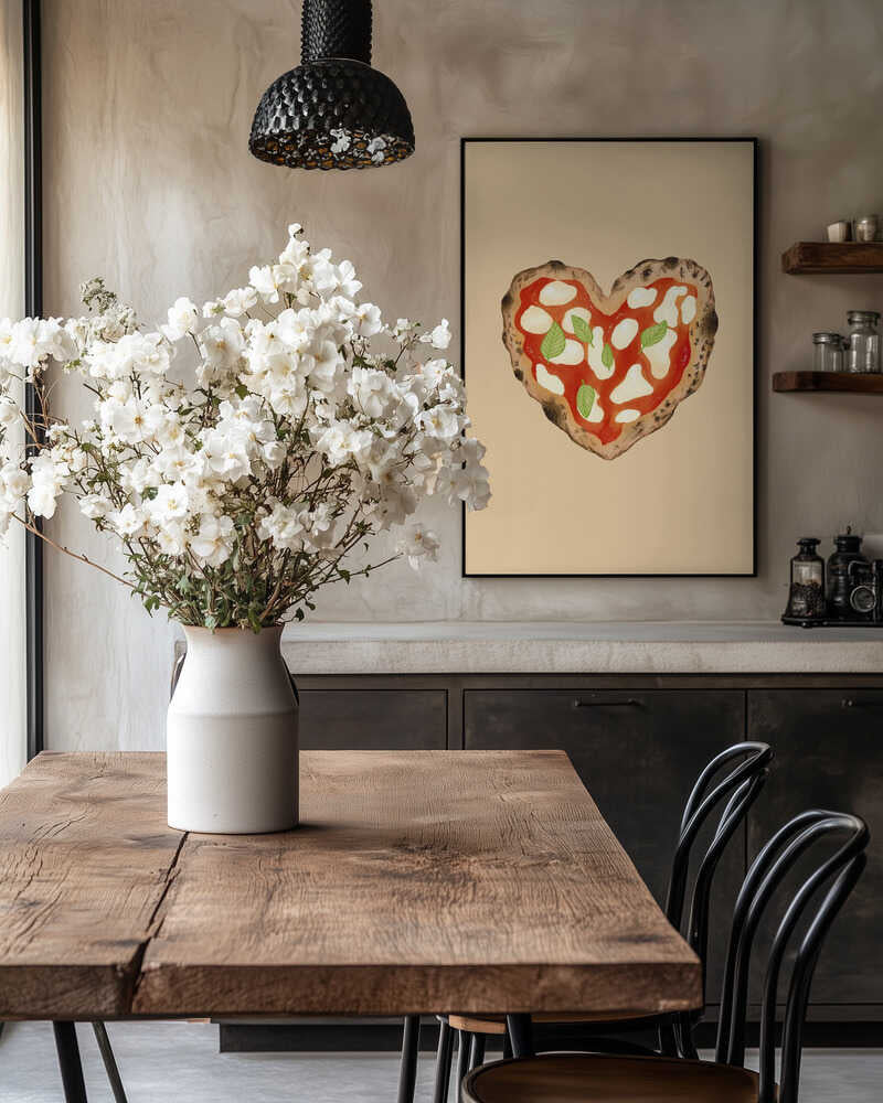 Pizza Heart Poster