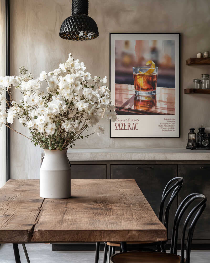 Classic Cocktails - Sazerac Poster