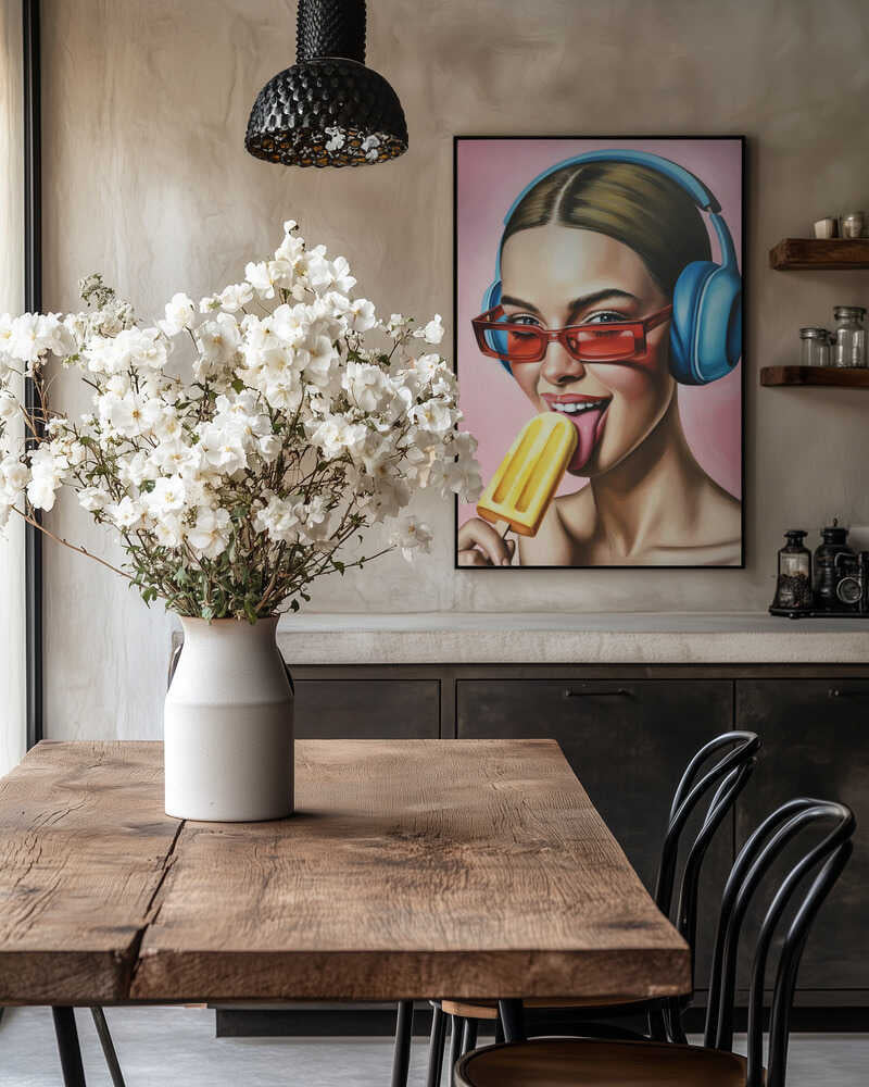 Popsicle and Music Poster