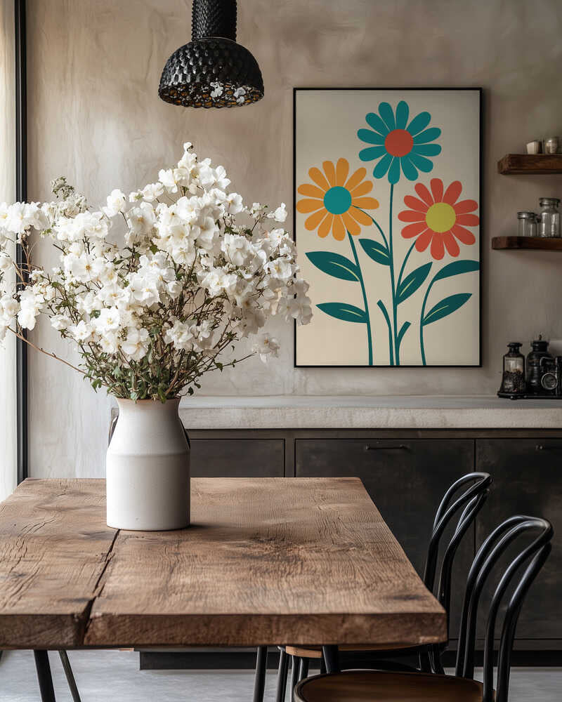Boho Flowers Series No 9 Poster