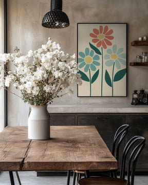 Boho Flowers Series No 6 Poster