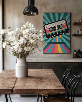 Colorful Cassette Poster