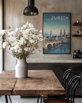 Zurich Travel Poster Poster