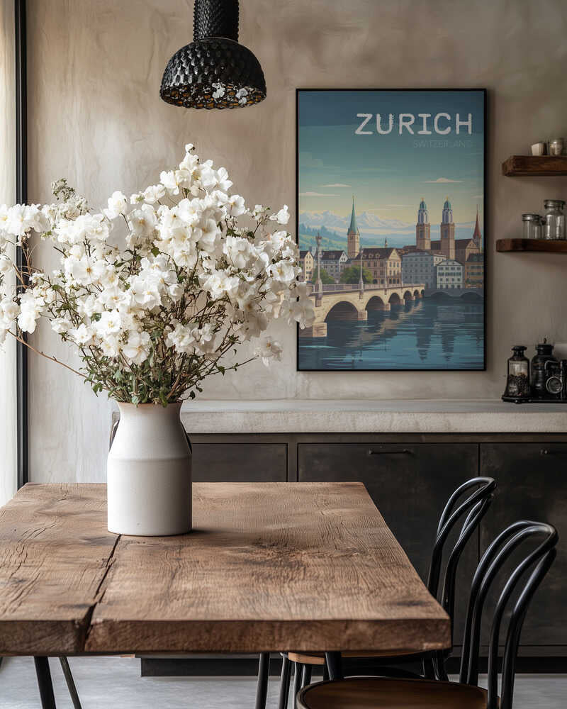 Zurich Travel Poster Poster