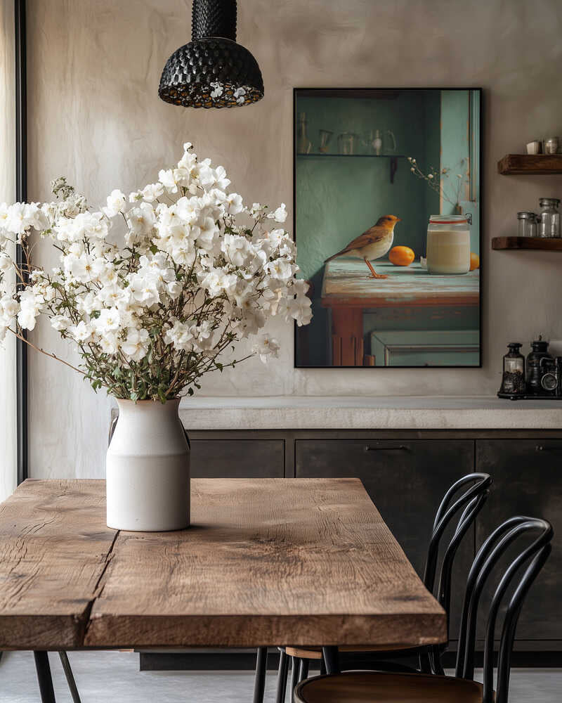 Country Morning Bird Poster