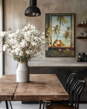 Tropical Lovebirds Poster