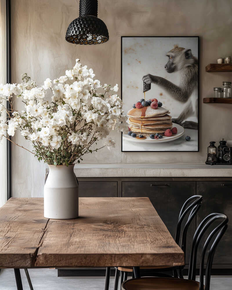 Monkey Maple Morning Poster