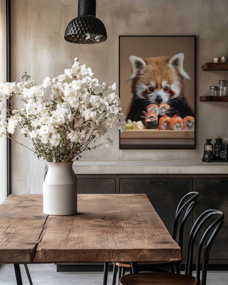 Red Panda Sushi Adventure Poster