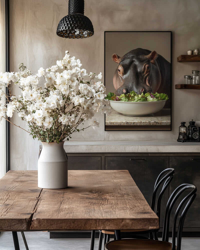 Hippo’s Green Feast Poster