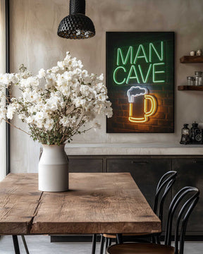 Man Cave Neon Sign No 1 Poster