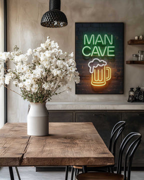 Man Cave Neon Sign No 3 Poster