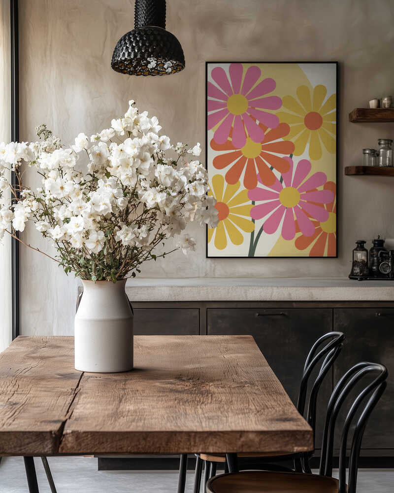 Happy Flowers Poster