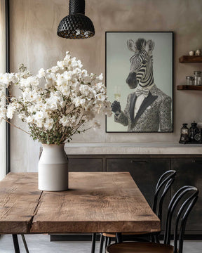 Zebra In Tuxedo Jacket Poster