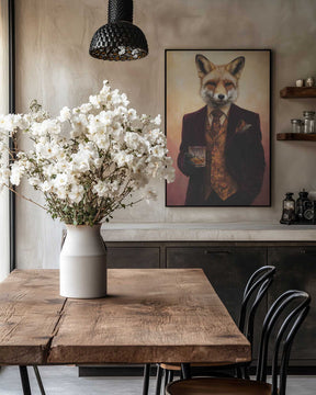 Fox In Velvet Suit Poster