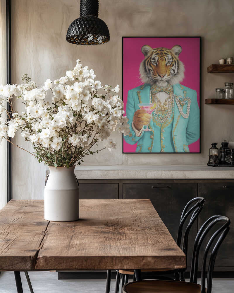 Cocktail Tiger Poster