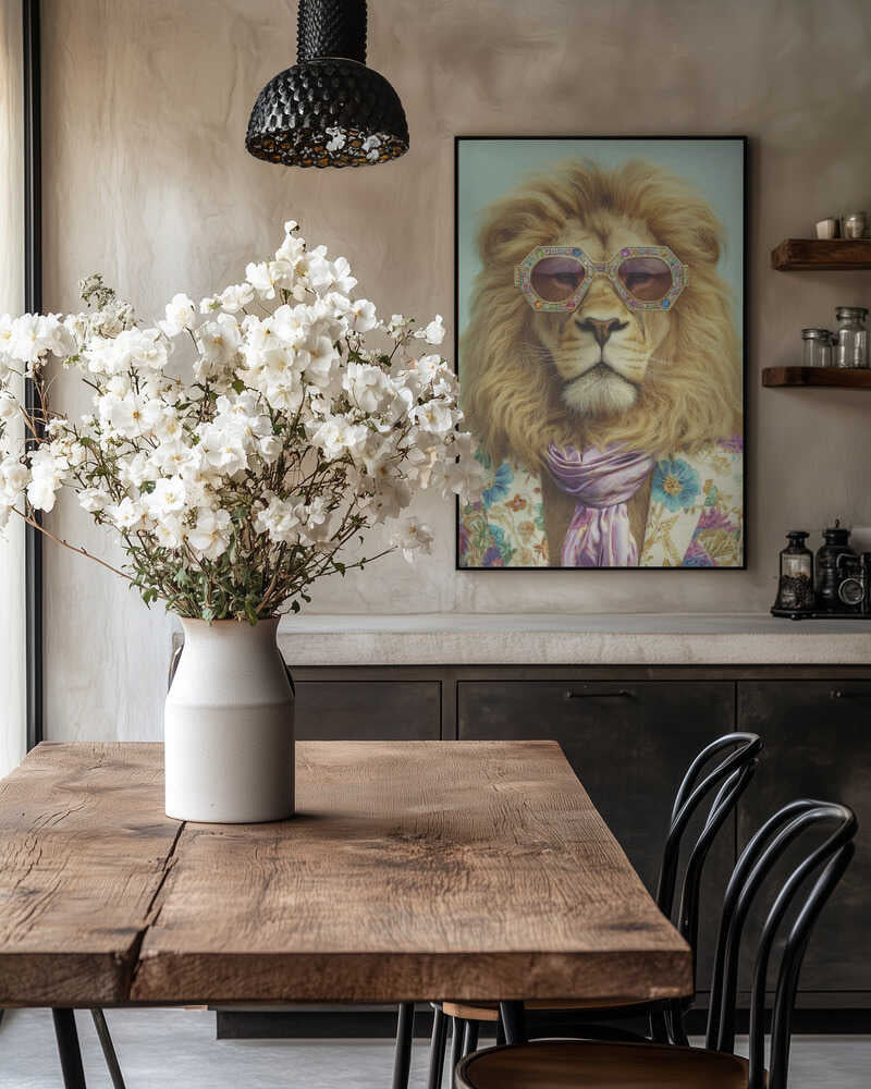 Groovy Lion Poster