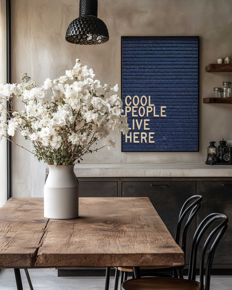 Cool People Live Here Letter Board Poster