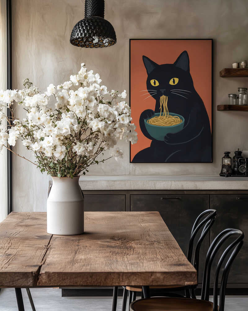 Noodle Cat No 1 Poster