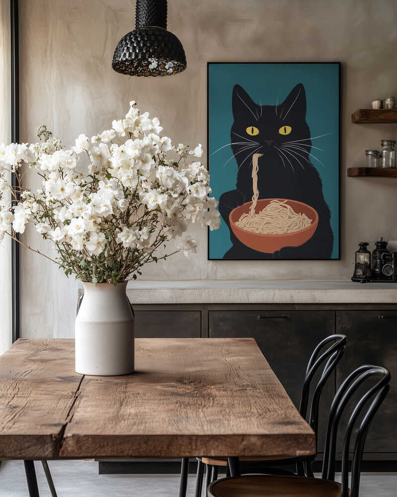 Noodle Cat No 3 Poster