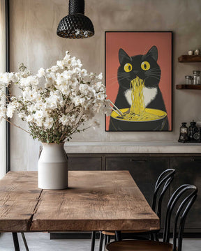 Noodle Cat No 6 Poster