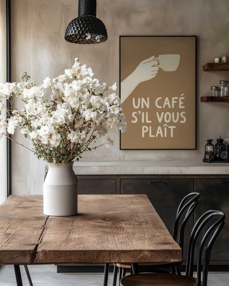 Un Café S'il Vous Plait Poster
