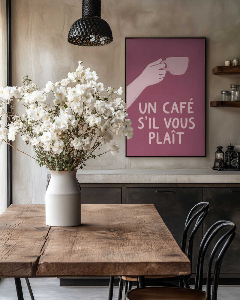 Un Café S'il Vous Plait Poster