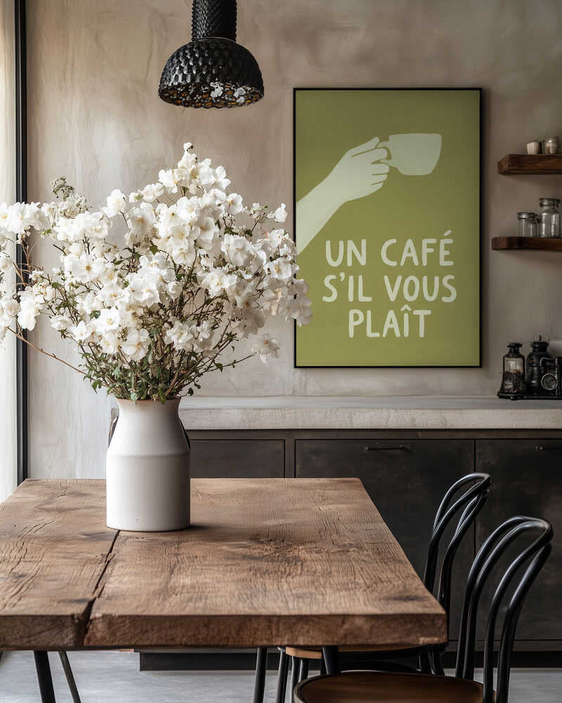 Un Café S'il Vous Plait Poster