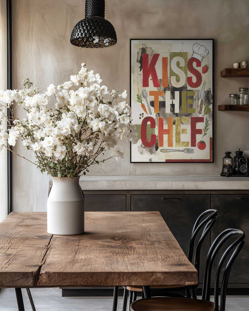 Kiss The Chef Kitchen Poster