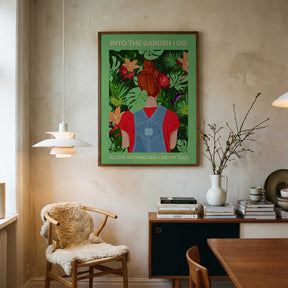 Into the Garden (redhead &amp; Light Green) Poster