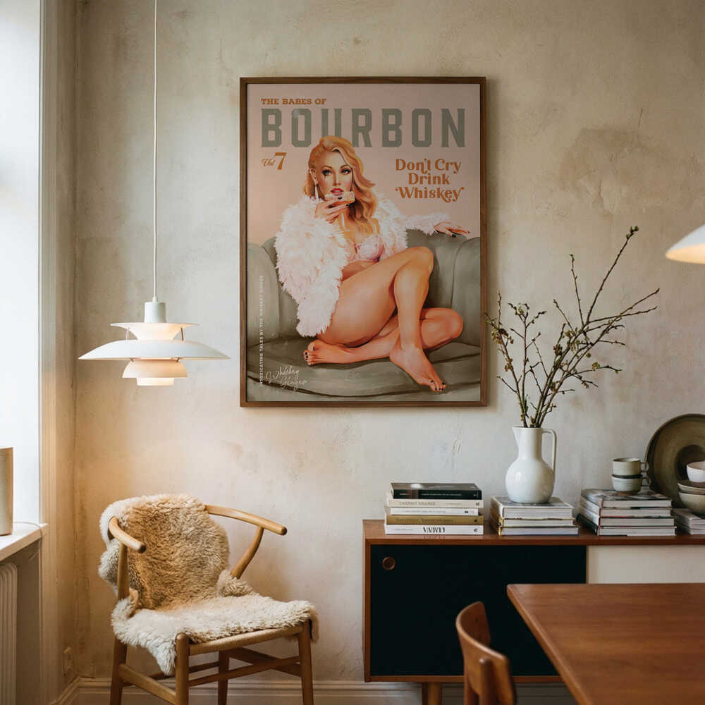 Babes of Bourbon Vol 7 Sexy Vintage Whiskey Pinup Girl Poster