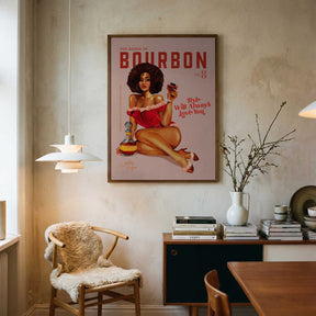 Babes of Bourbon Vol 8 Vintage Pinup Girl With Afro Poster