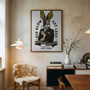 Mister Bourbon Jackalope In Smoking Jacket Poster