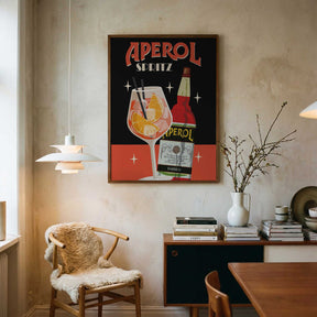 A4 Aperol Spritz 2 Black 01.png Poster