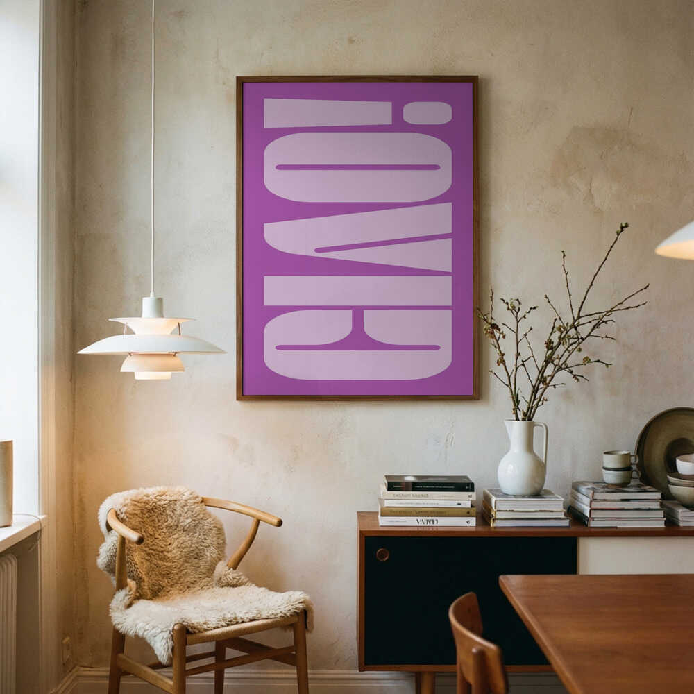 Bold Purple Typework Poster