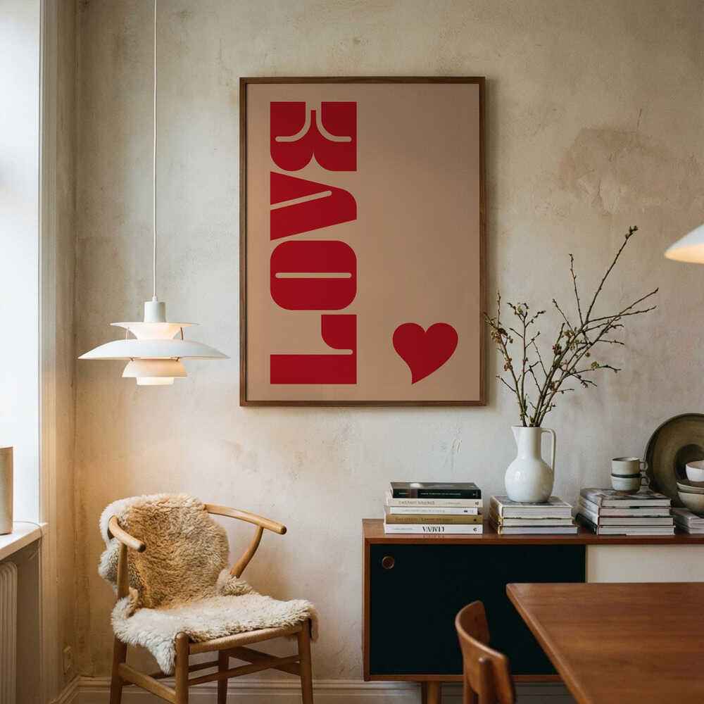 Red Bold Lettering Poster