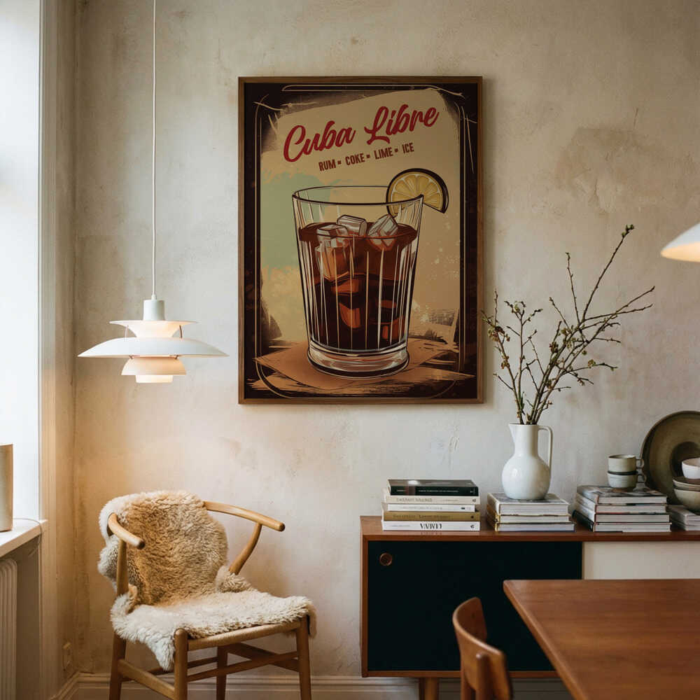 Cuba Libre Cocktail Poster
