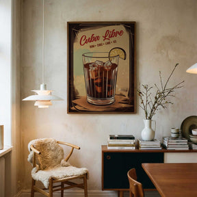 Cuba Libre Cocktail Poster