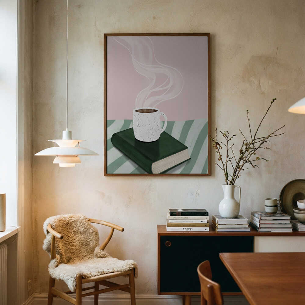 Coffee and book Poster